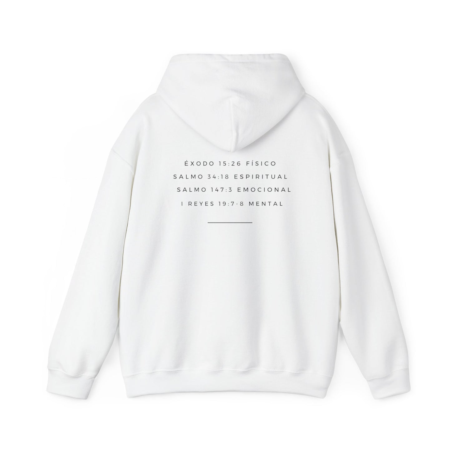 Jehova Rapha Spanish Version Hooded Sweatshirt Faith Inspired
