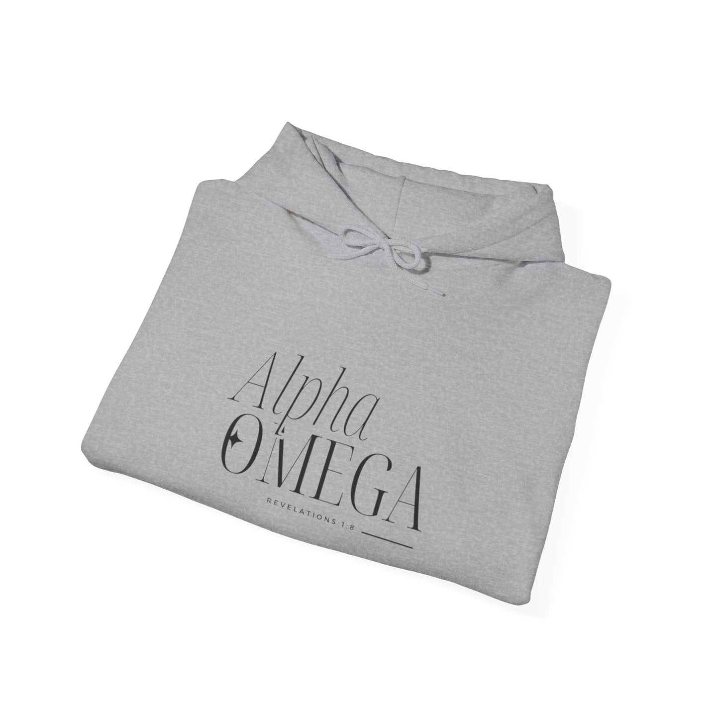 Alpha and Omega Unisex Hoodie-Black lettering