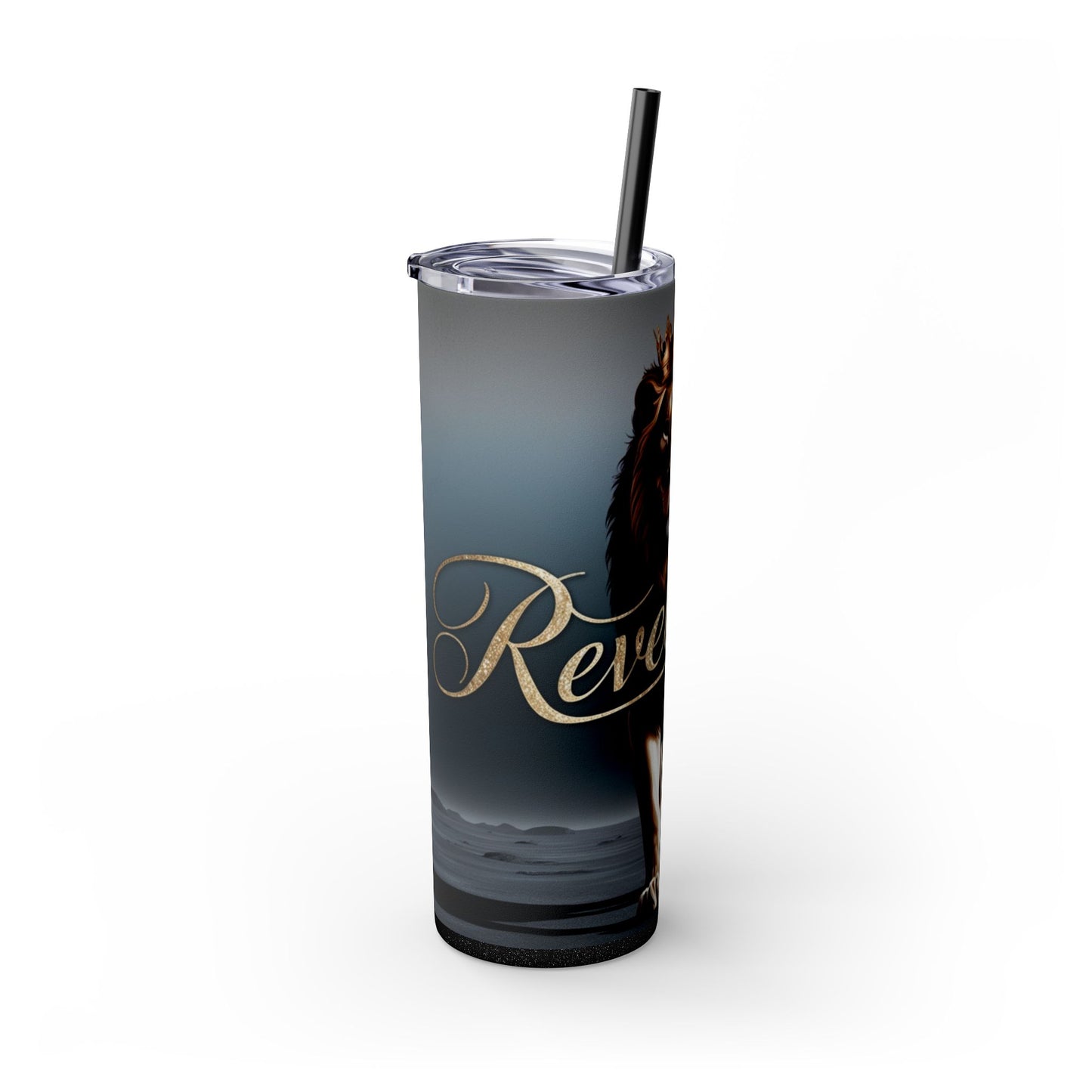 "Revelation 1:18" Skinny Tumbler with Straw, 20oz
