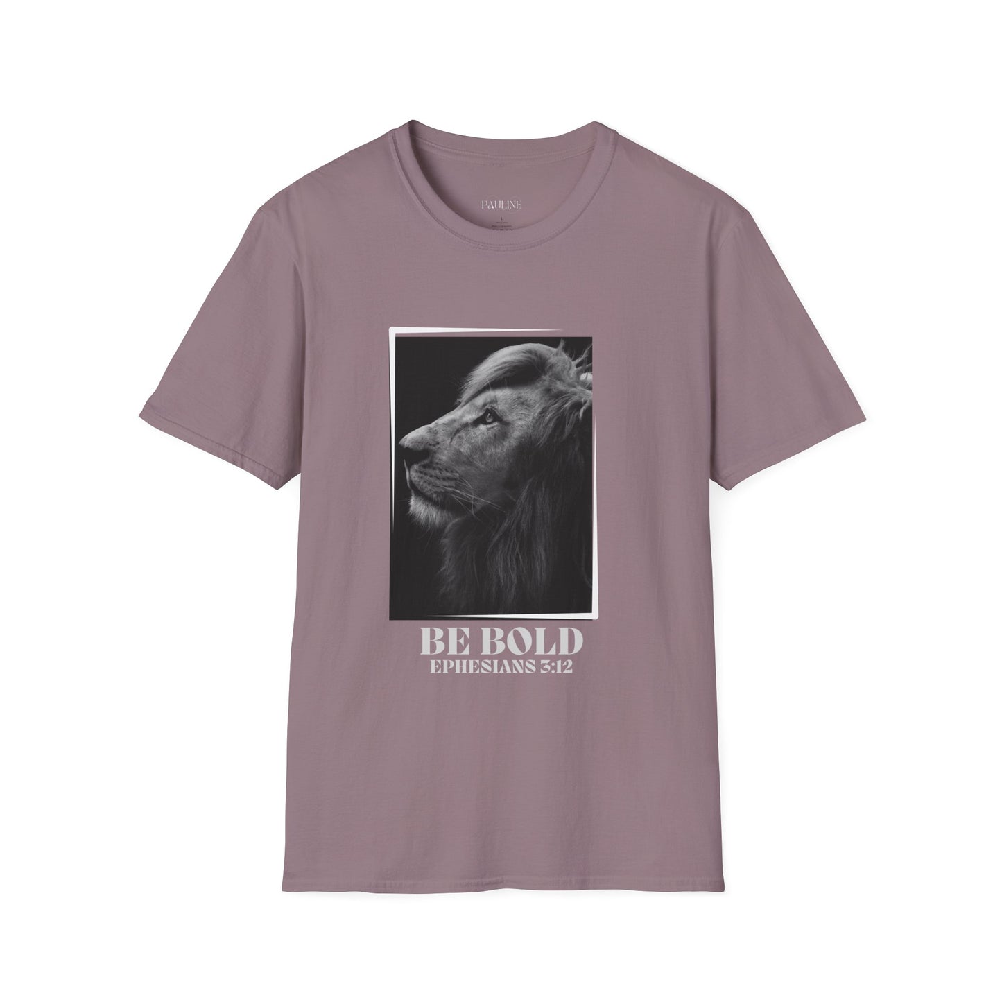 Be Bold Lion Shirt Ephesians 3:12 Christian Faith Inspirational Tee