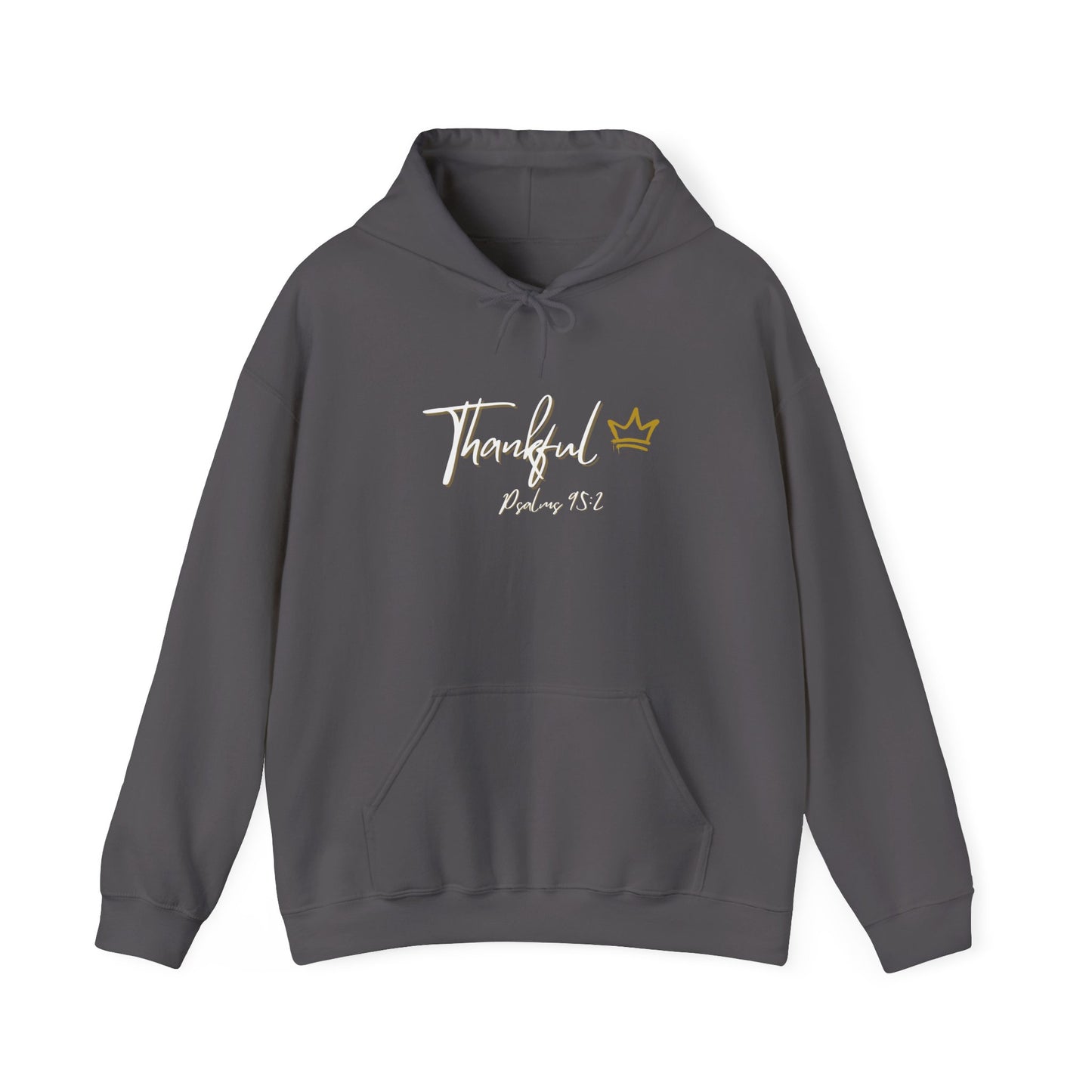 "Thankful" Hooded Sweatshirt White and Gold version