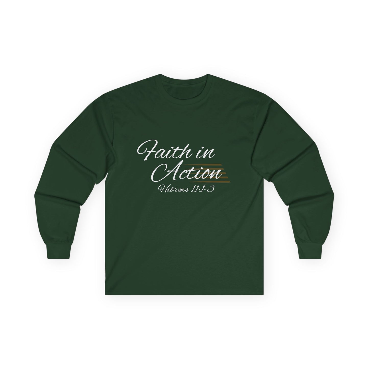 Faith In Action Ultra Cotton Long Sleeve Tee Christian Apparel