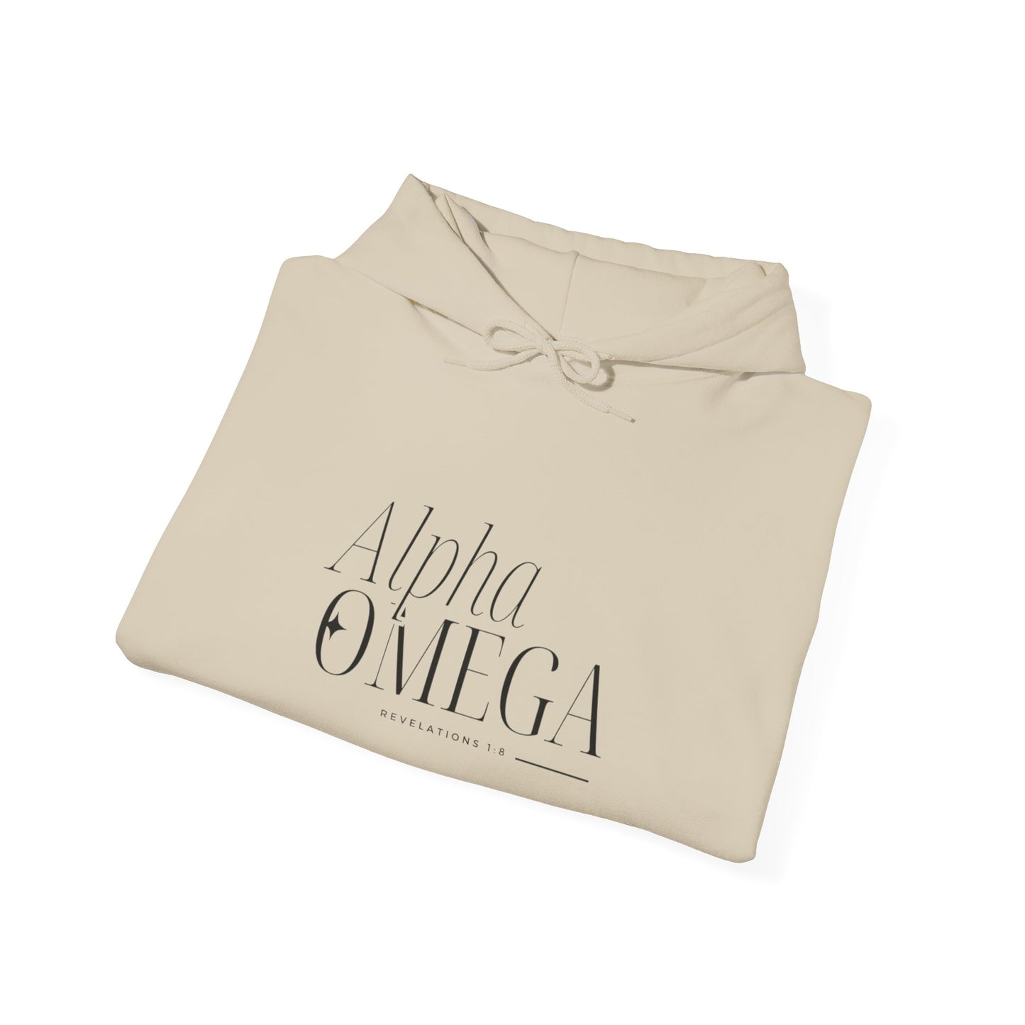 Alpha and Omega Unisex Hoodie-Black lettering