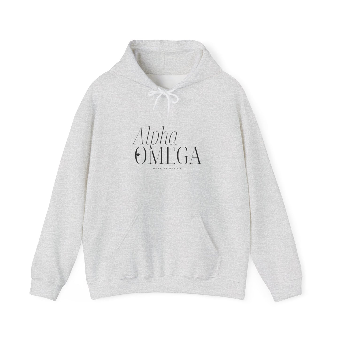 Alpha and Omega Unisex Hoodie-Black lettering