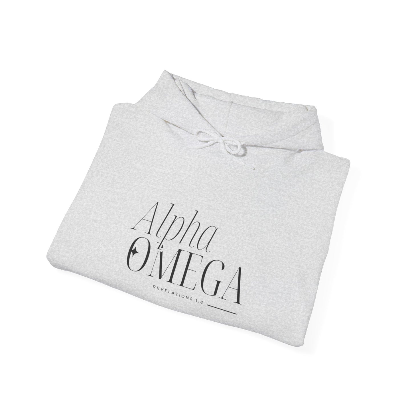 Alpha and Omega Unisex Hoodie-Black lettering
