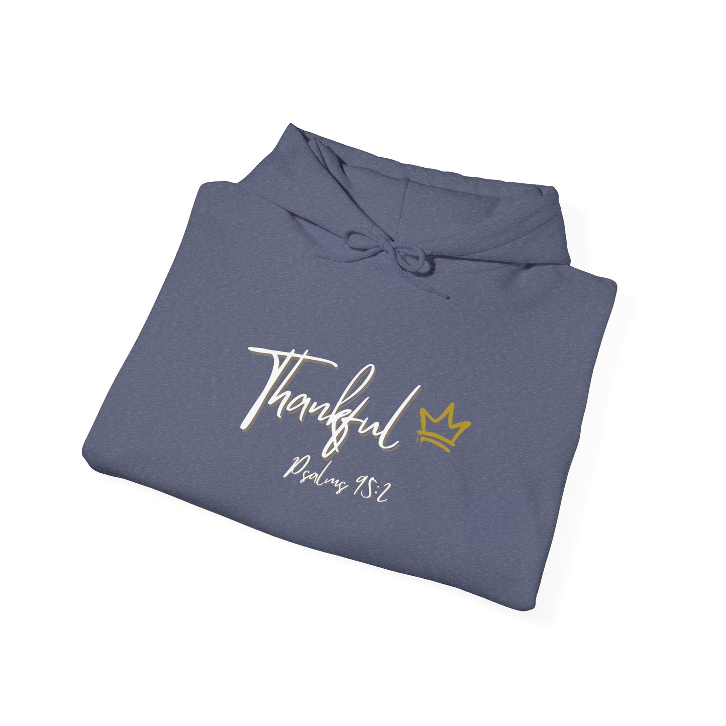 "Thankful" Hooded Sweatshirt White and Gold version