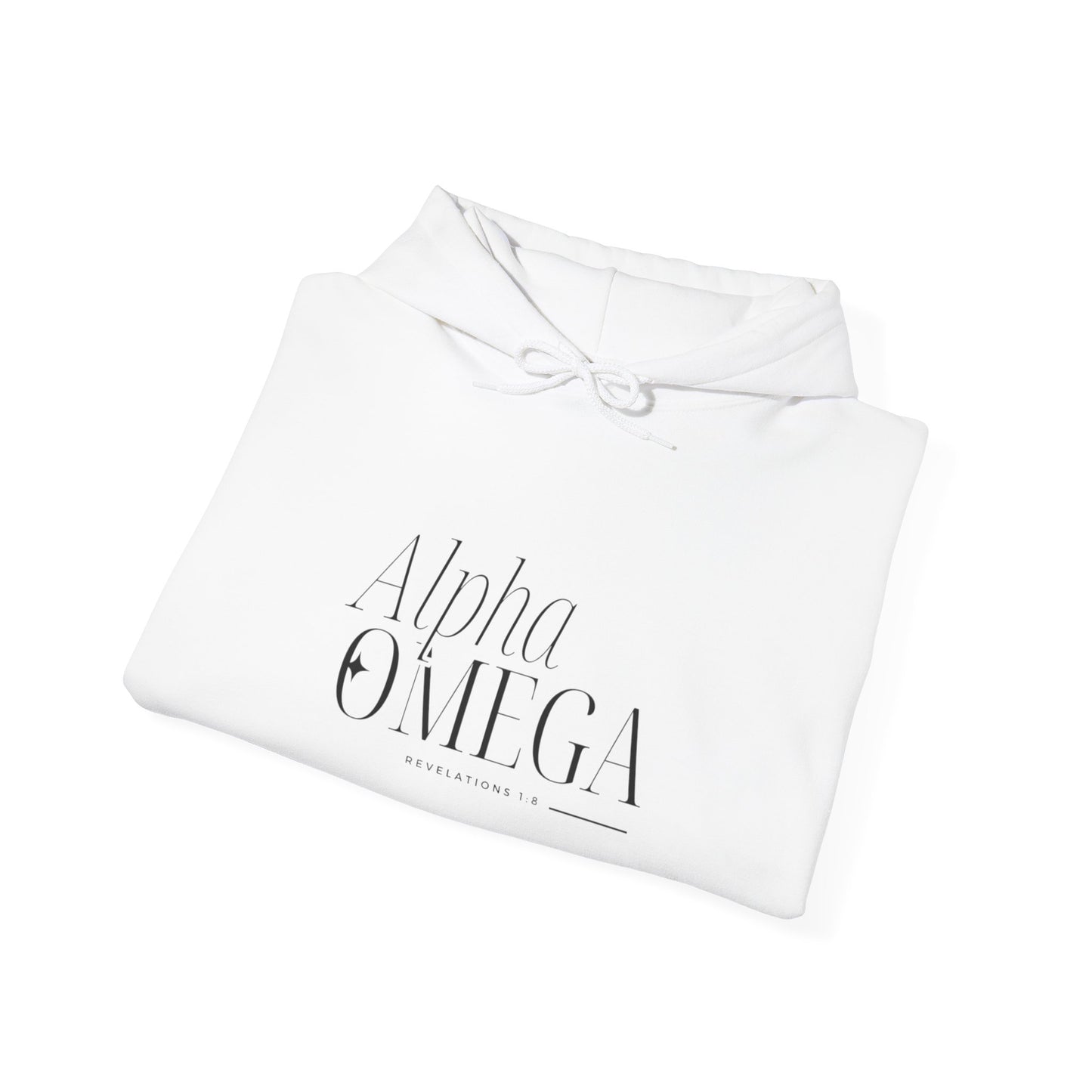 Alpha and Omega Unisex Hoodie-Black lettering