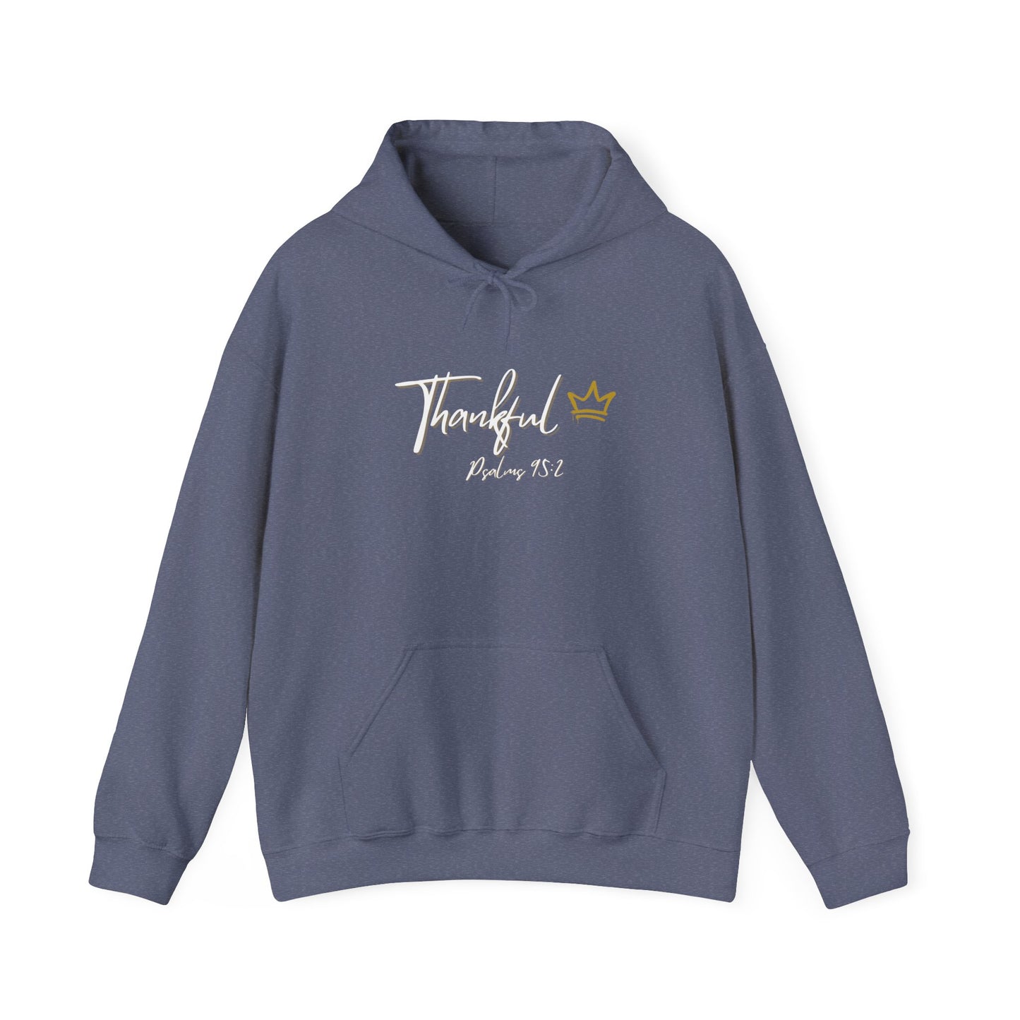 "Thankful" Hooded Sweatshirt White and Gold version