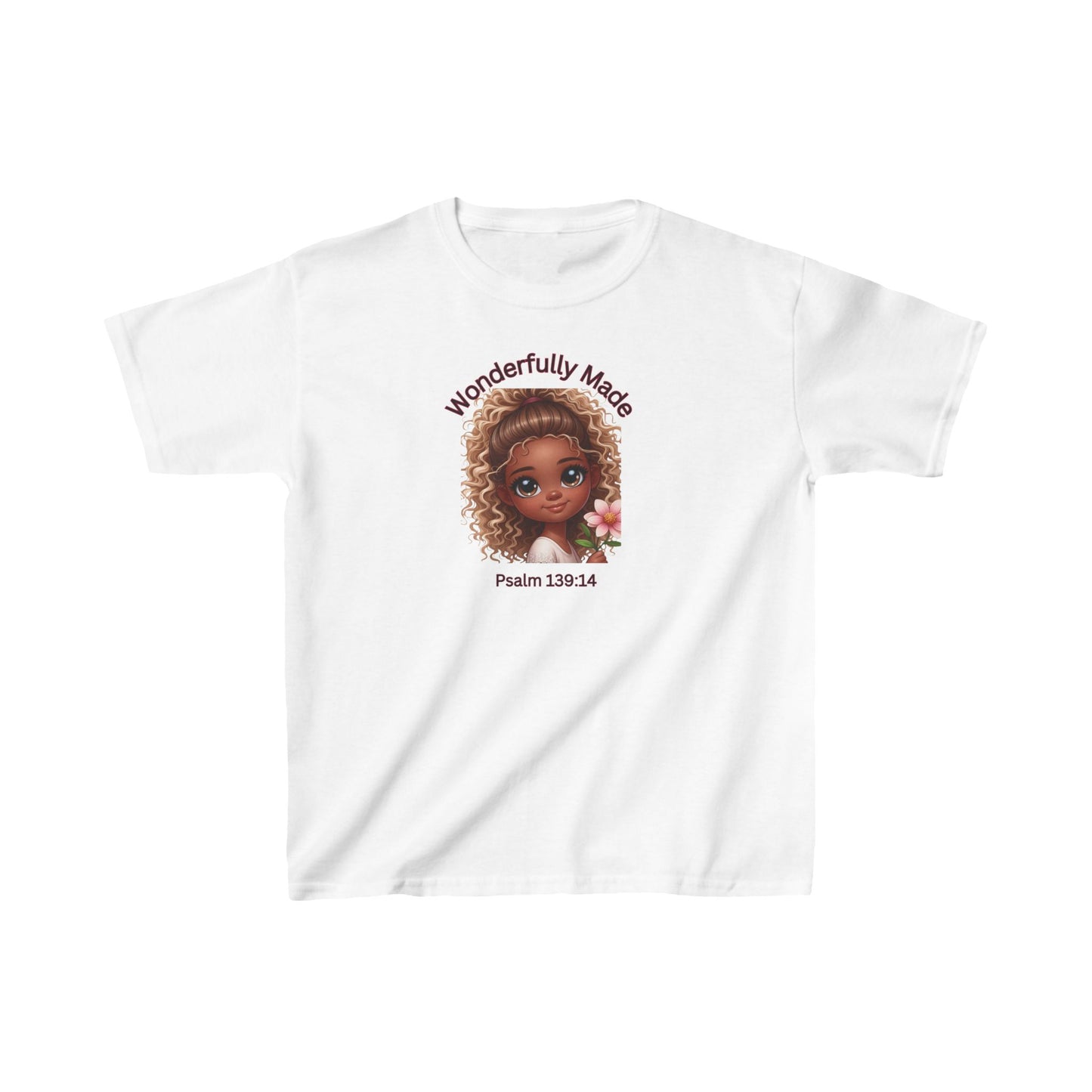 Girl's Heavy Cotton™ Tee "Wonderfully Made"