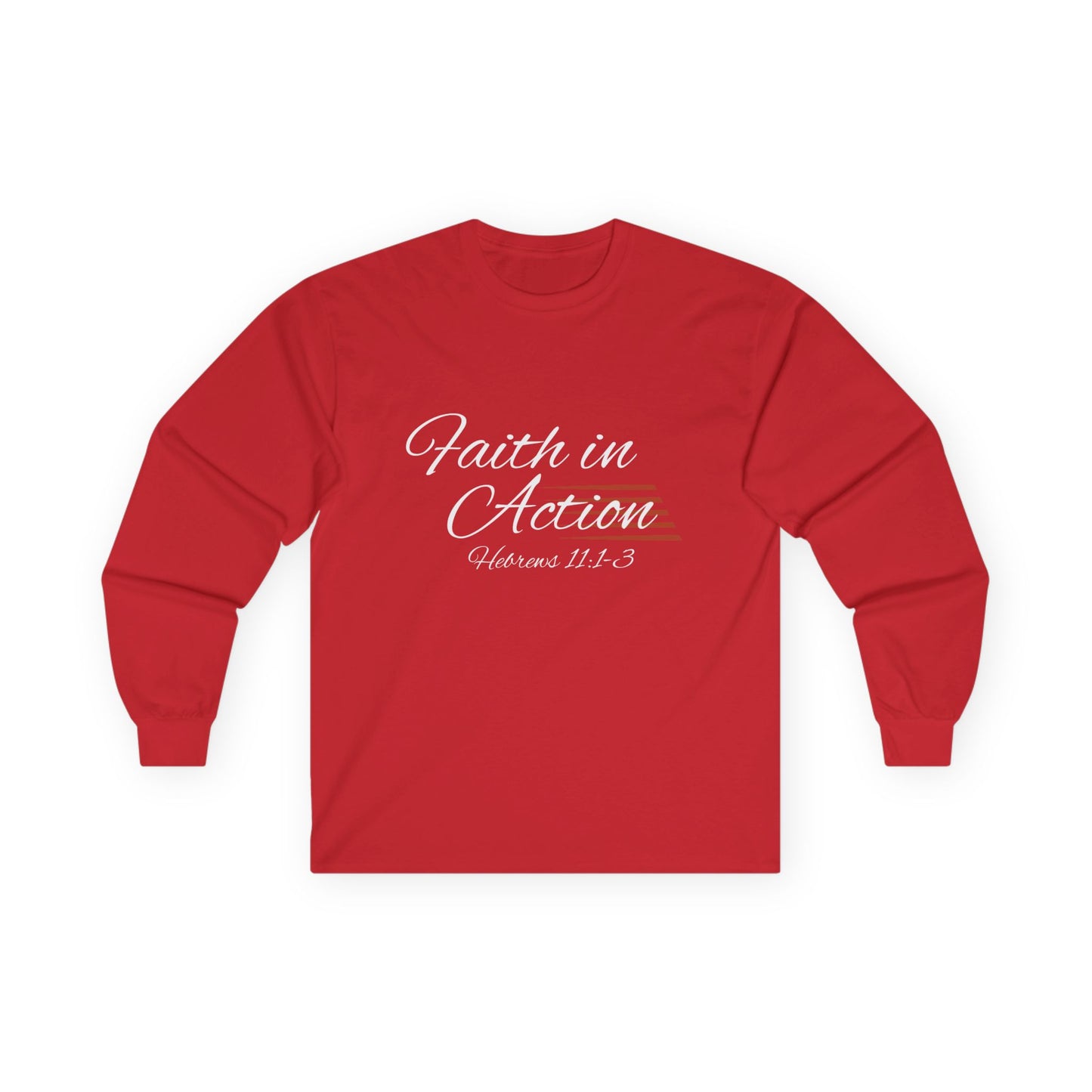 Faith In Action Ultra Cotton Long Sleeve Tee Christian Apparel