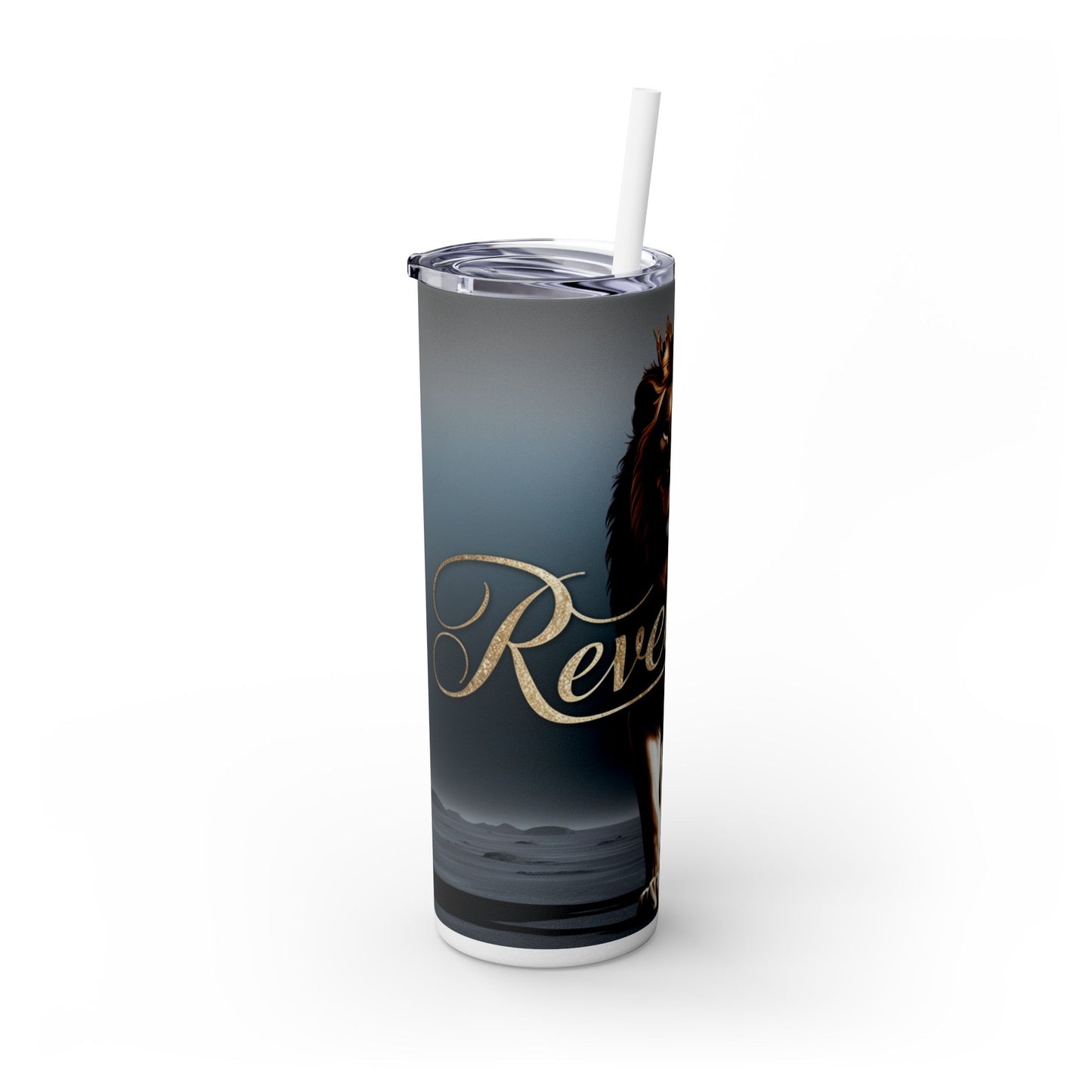 "Revelation 1:18" Skinny Tumbler with Straw, 20oz