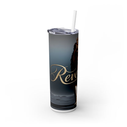 "Revelation 1:18" Skinny Tumbler with Straw, 20oz