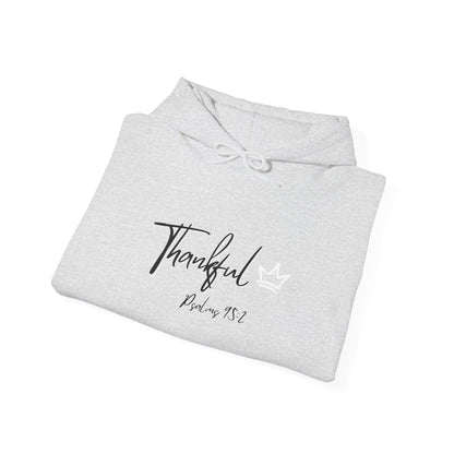 "Thankful" Heavy Blend™ Hooded Sweatshirt Black and White version