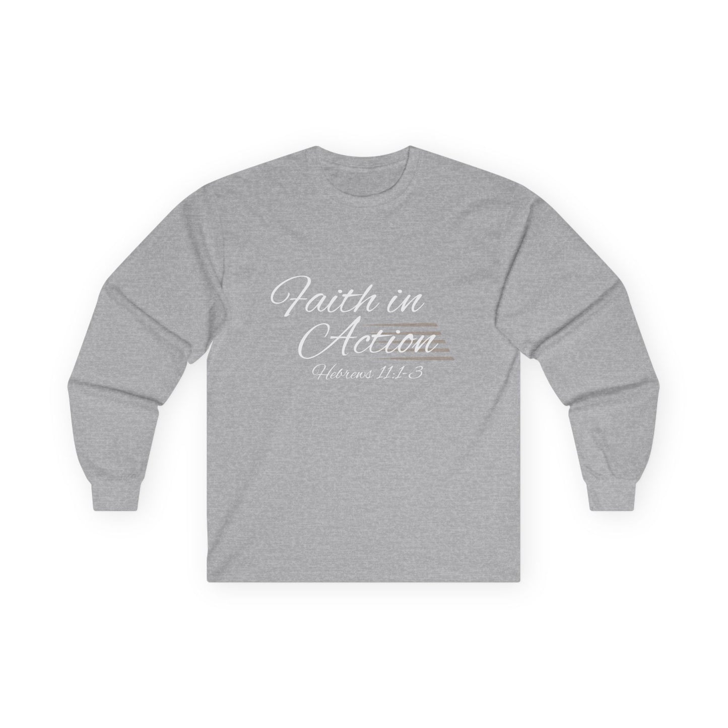 Faith In Action Ultra Cotton Long Sleeve Tee Christian Apparel