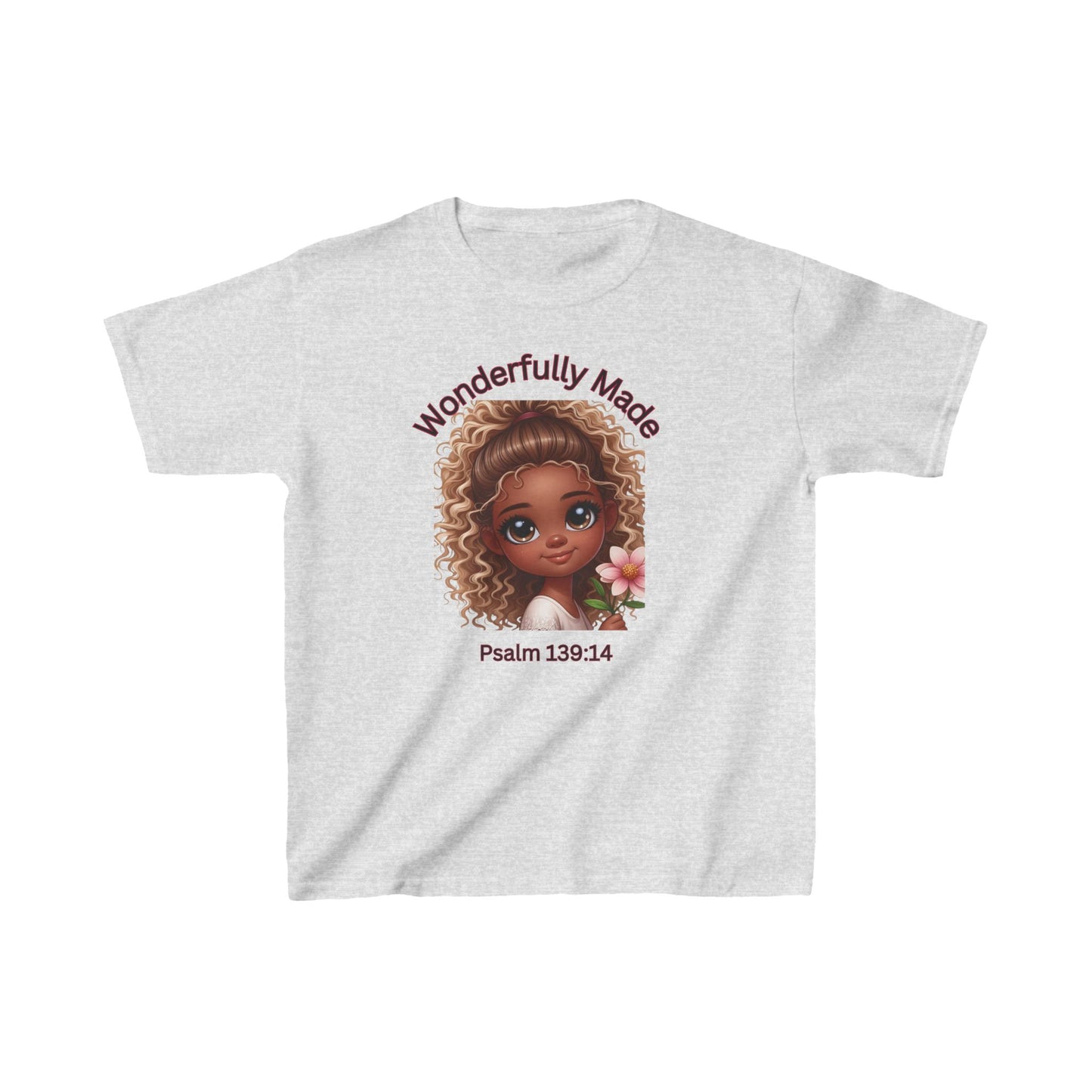 Girl's Heavy Cotton™ Tee "Wonderfully Made"