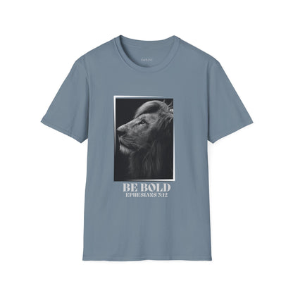 Be Bold Lion Shirt Ephesians 3:12 Christian Faith Inspirational Tee