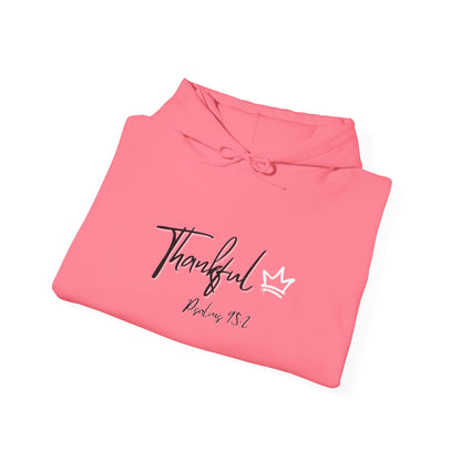 "Thankful" Heavy Blend™ Hooded Sweatshirt Black and White version