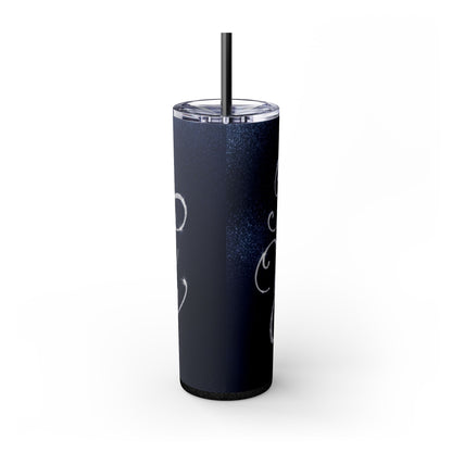 "Pray Without Ceasing" Skinny Tumbler with Straw, 20oz