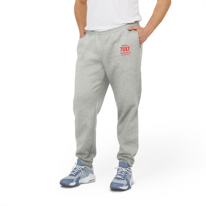 Infinite Forgiveness Adidas Unisex Fleece Joggers Christian Apparel Matthew 18:22 - red letters