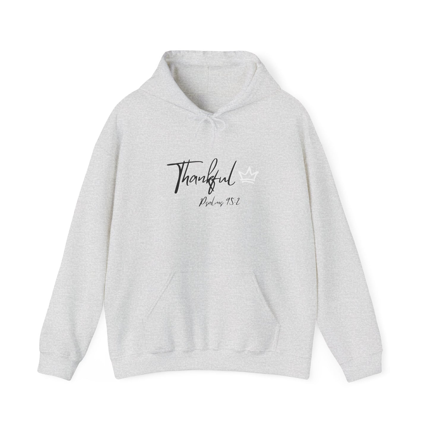 "Thankful" Heavy Blend™ Hooded Sweatshirt Black and White version