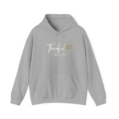 "Thankful"  Hooded Sweatshirt White and Gold version