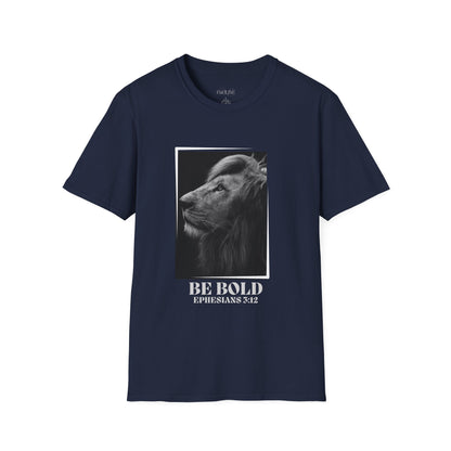 Be Bold Lion Shirt Ephesians 3:12 Christian Faith Inspirational Tee