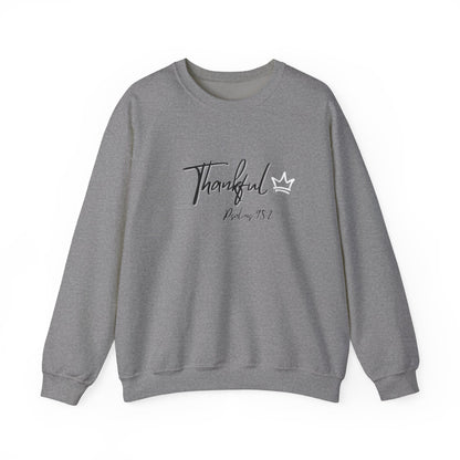 Thankful Sweatshirt — Psalm 95:2 Inspirational Crewneck