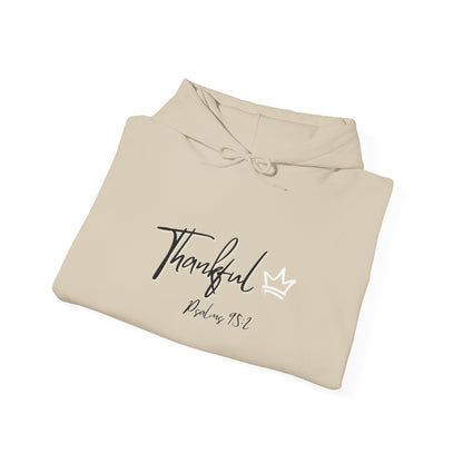 "Thankful" Heavy Blend™ Hooded Sweatshirt Black and White version