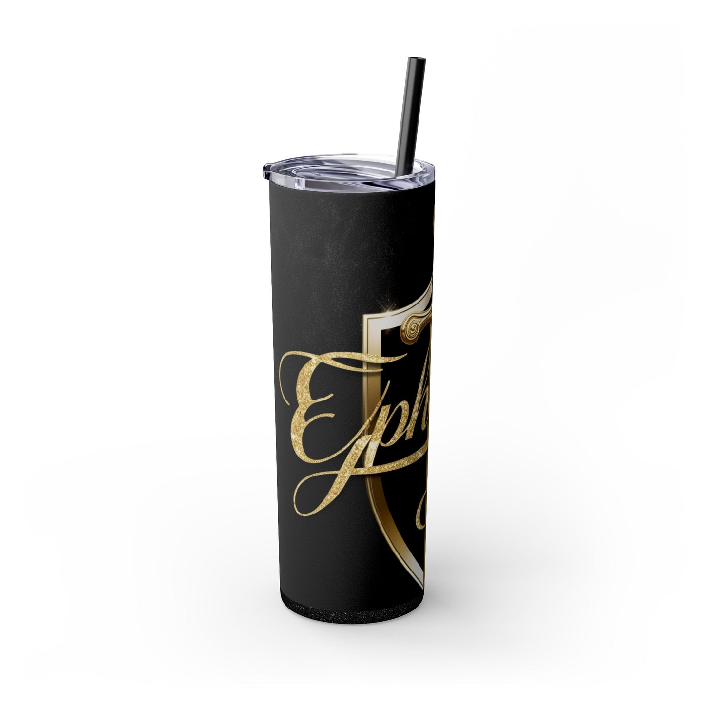 "Ephesians 6:10" Skinny Tumbler with Straw, 20oz