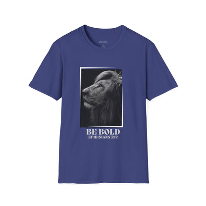 Be Bold Lion Shirt Ephesians 3:12 Christian Faith Inspirational Tee