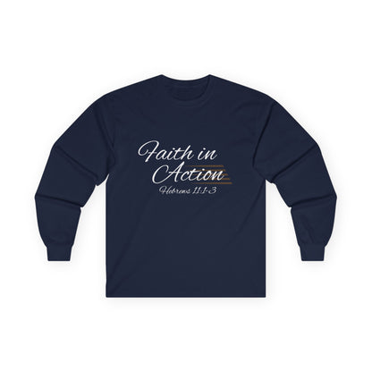 Faith In Action Ultra Cotton Long Sleeve Tee Christian Apparel