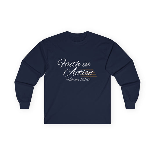Faith In Action Ultra Cotton Long Sleeve Tee Christian Apparel