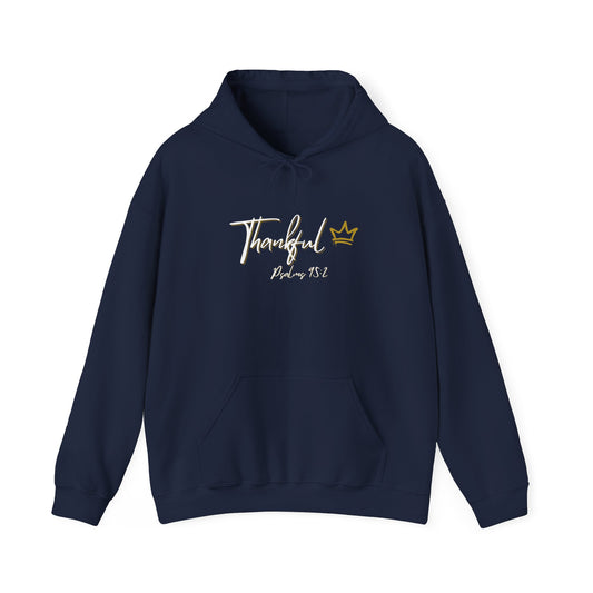 "Thankful"  Hooded Sweatshirt White and Gold version