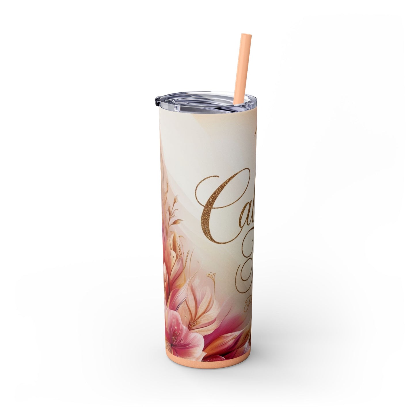 "Call Me Favor" Skinny Tumbler with Straw, 20oz