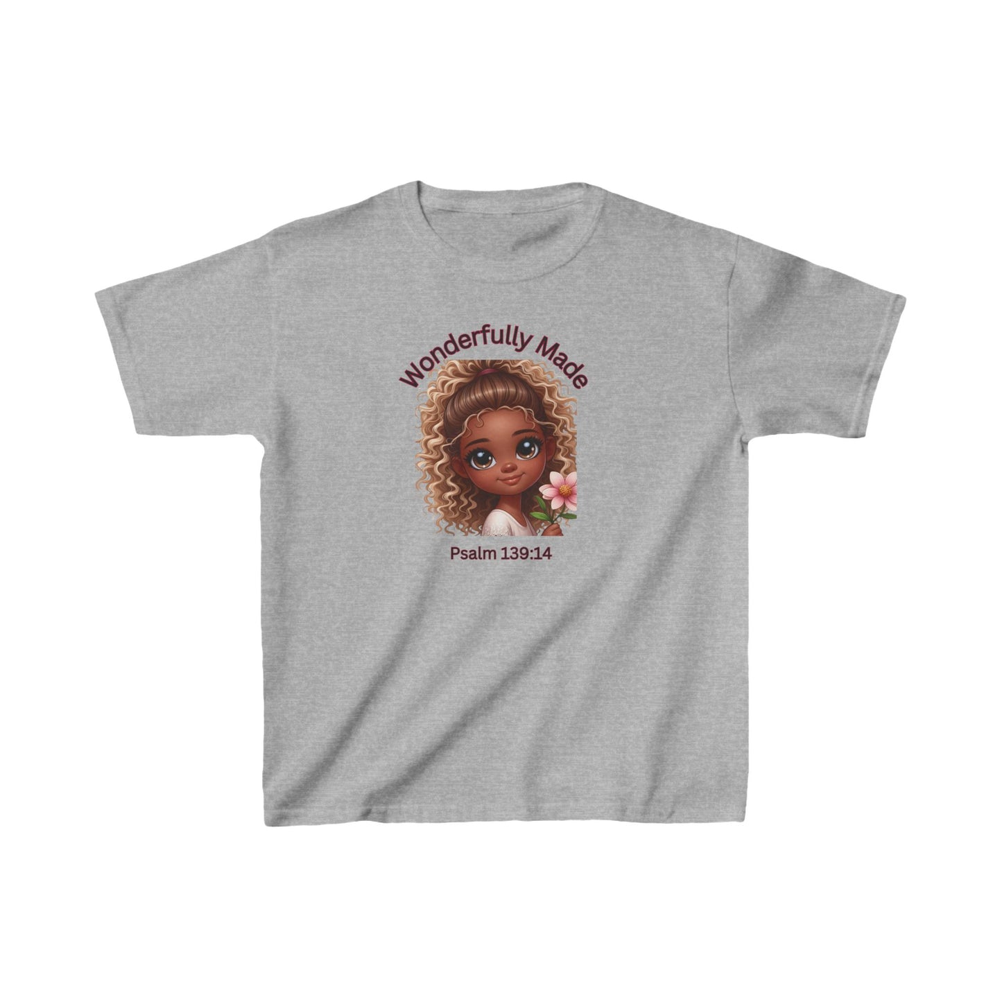 Girl's Heavy Cotton™ Tee "Wonderfully Made"