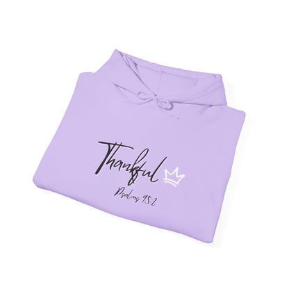 "Thankful" Heavy Blend™ Hooded Sweatshirt Black and White version