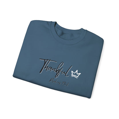 Thankful Sweatshirt — Psalm 95:2 Inspirational Crewneck
