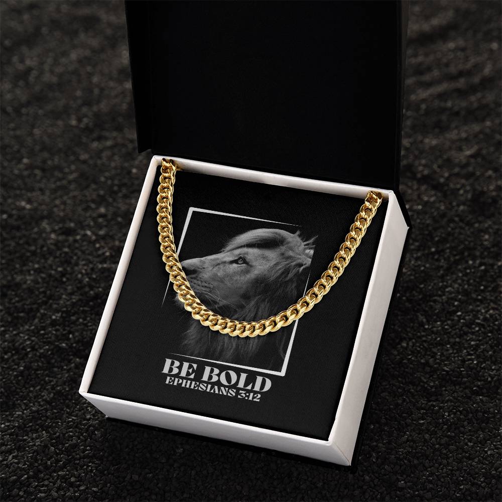 "Be Bold" Men Cuban Link Chain Necklace