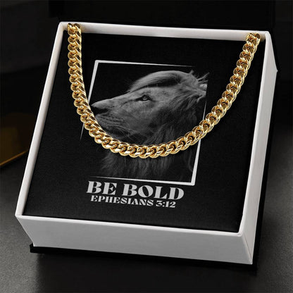 "Be Bold" Men Cuban Link Chain Necklace