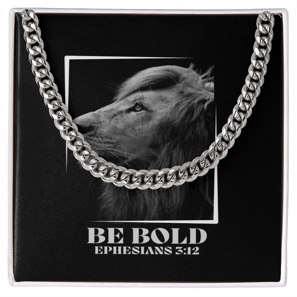 "Be Bold" Men Cuban Link Chain Necklace