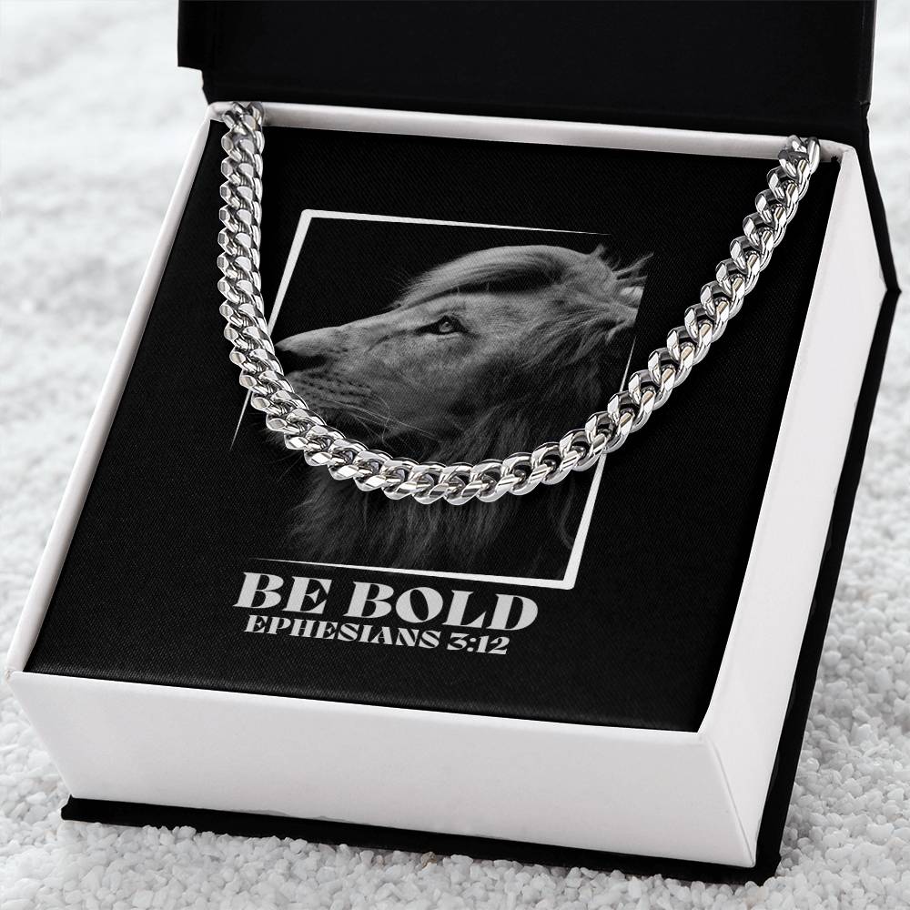 "Be Bold" Men Cuban Link Chain Necklace